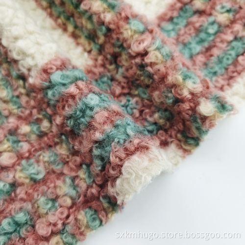 Check Single Side Faux Fur Teddy Fleece Fabric